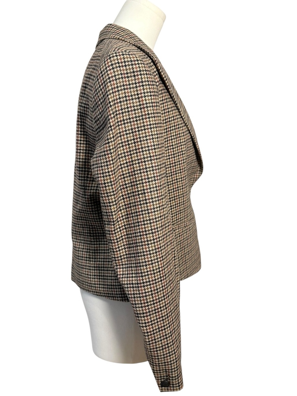 NWT - Rag & Bone Elle Virgin Wool Houndstooth Cropped Blazer Size 12 - Picture 4 of 10
